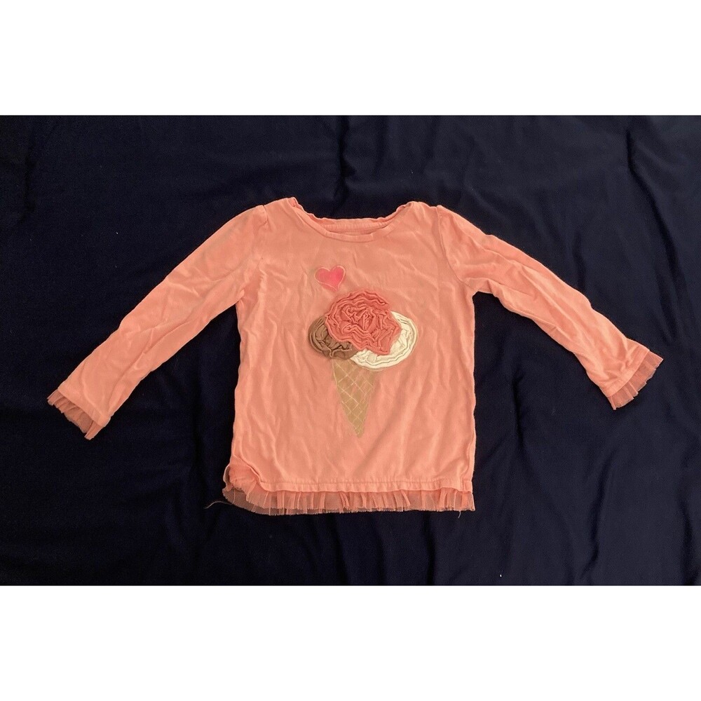 2T Baby Gap baby girl clothes - one piece long sleeve top | ice cream theme